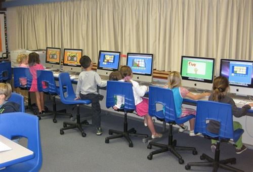 students using computers
